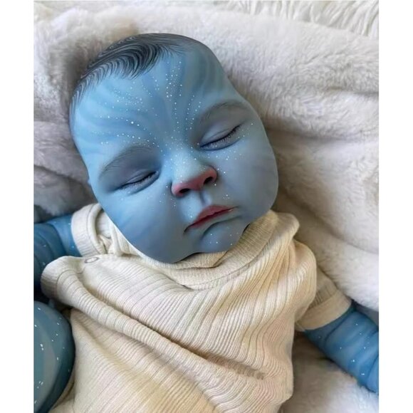 🆕20Inch Full Cloth Body Baby Dolls White-peaches Avatar with Closed Eyes Doll - Picture 2 of 8